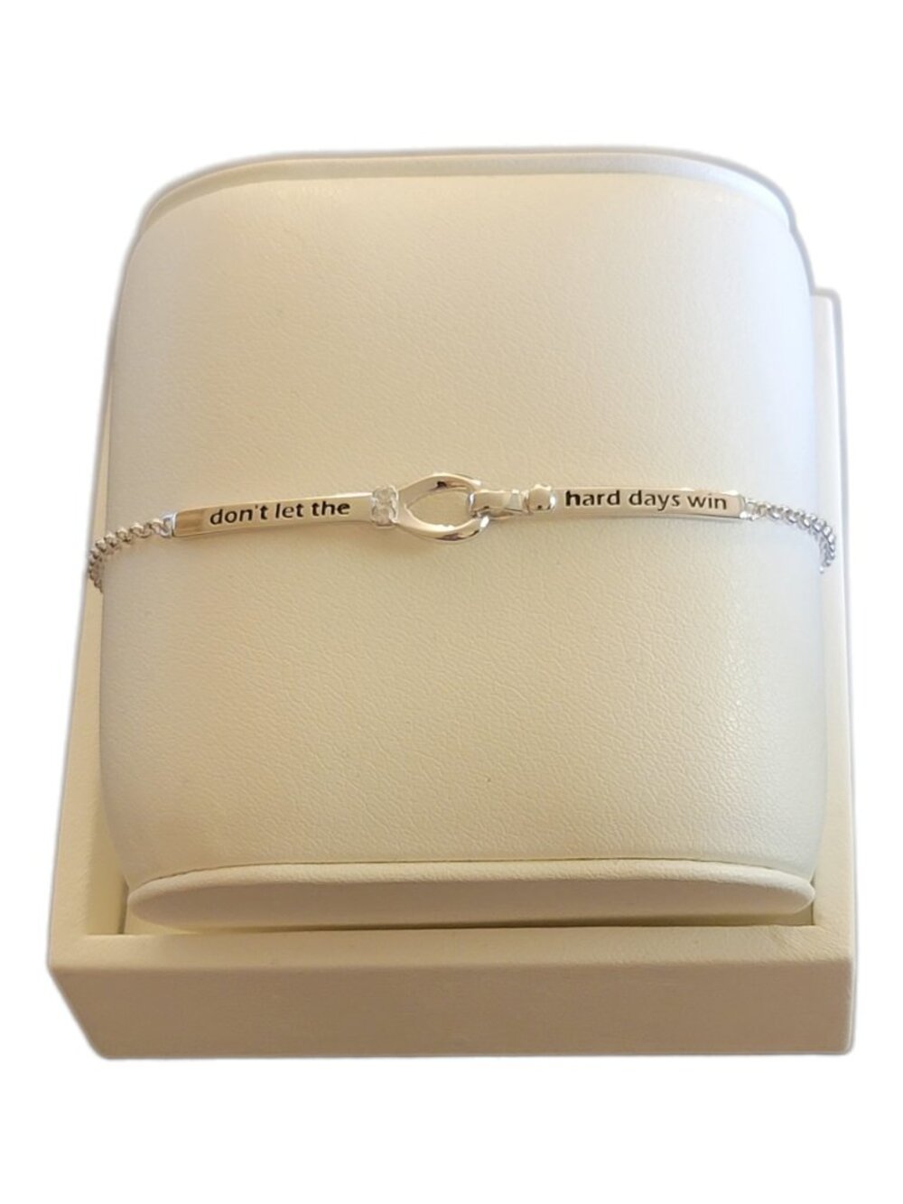 925 Sterling Silver Don't Let Hard Days Win Bracelet NWT